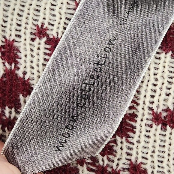 Moon Collection Sweater Womens Medium Burgundy Floral Open Front Shawl Cardigan - Picture 8 of 11